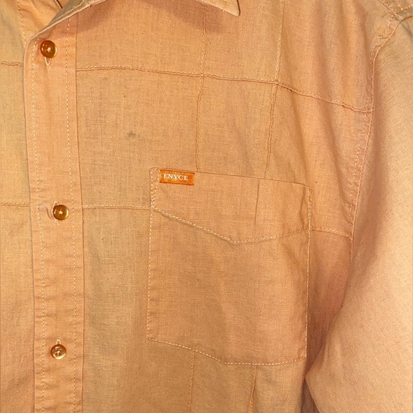 Enyce Men’s Orange Linen Button Down Shirt Size XL - Picture 3 of 4